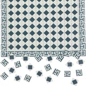 150개 인형의 집 바닥재 1 12 스케일 타일 미니어처 체커보드 REDUCIO