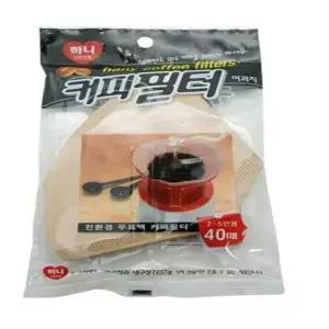 swK 40매 필터 여과지 커피 원두 거름망 핸드드립 5인용 커피거름망
