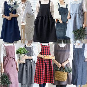 원피스형/X형/목걸이/데님/린넨/공방/주방/카페/바리스타/빅사이즈/어린이집/예쁜앞치마