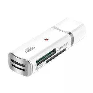 코시 휴대용 USB 멀티 리더기 SD카드리더기 다용도 슬롯 블랙박스 데이터전송 화이트 CR980-R