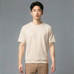 [롯데백화점]지이크 SS 실패없는 쿨소재 아이보리 심플 반팔티셔츠 8010 DHSIEG