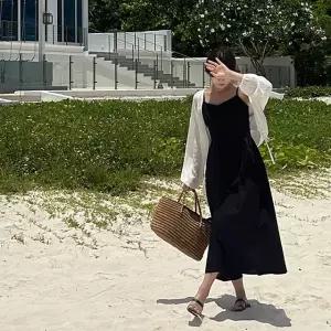 얼스 뷔스티에 원피스 여름 여성 데일리룩 데이트룩