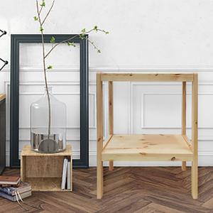 심플리 전자렌지선반 DIY 원목 주방수납장 2단선반 렌지대 틈새수납