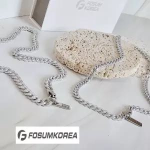 포슘코리아 체인목걸이 버튼형