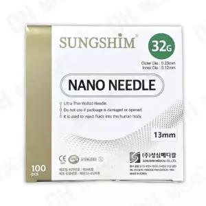성심메디칼 나노니들 일회용주사침 32G 13mm 100개입