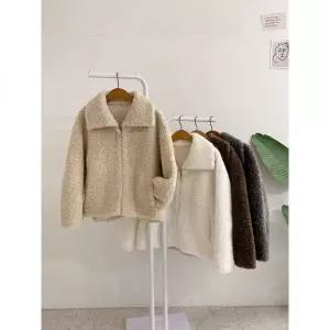 허니제이 [브리치] / 크레넷 시어링 덤블 무스탕 뽀글이 집업 자켓(4color)