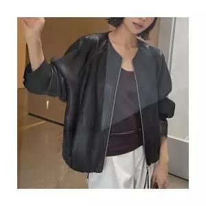 바바라옷장 2568082 - 라운드 셔링 레더자켓 가죽자켓 여성아우터 가을자켓 스웨이드자켓 가을코트 여성코