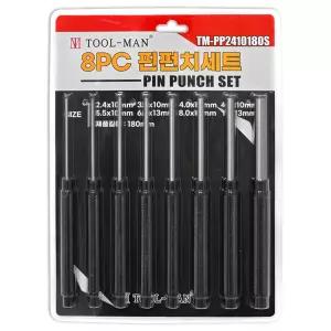 툴맨 핀펀치세트 TM-PP2410180S (8PC) /2.4-10mm 펀칭