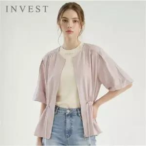 [인베스트] 린넨 스트링 볼륨 집업 점퍼_IN6M1JP1381