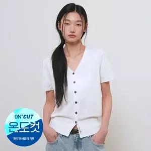 [제너럴아이디어]WOMAN 온도컷 쿨 에센셜 하프 가디건 [WHITE] / GF2LKC541