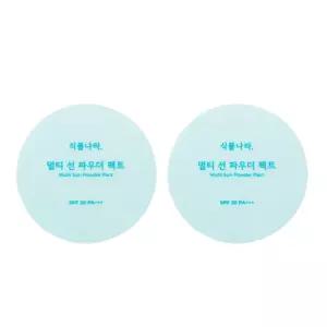 식물나라 선파우더 팩트 멀티 자외선 데일리 보송 2개