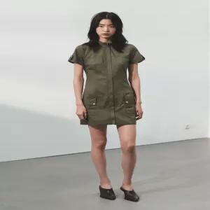 자라 ZARA 포켓 트렌치 원피스 - 다크 카키 3067321507 958228