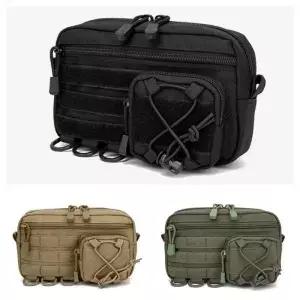 1000D EDC 파우치 몰리 오거나이저 백 유틸리티 툴 수평 모듈러 아웃도어 웨이스트 팩 EMT 헌팅 패니