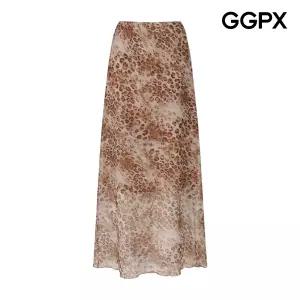 레오파드 쉬폰 맥시 스커트 GQ6SK005F