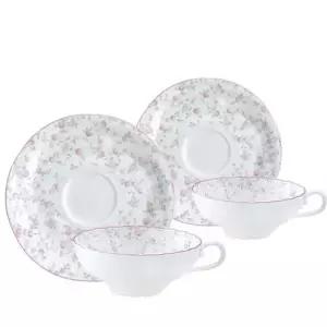 고품질 노리다케 큐티로즈 티잔 180ml 2인조 찻잔 선물세트 커피잔...