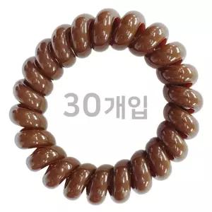 스프링밴드30P_갈색_초코브라운__헤어스프링머리끈 헤어끈 머리끈 고무줄 포니테일 용고무줄