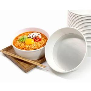 국산 대형 한강 라면용기 1600ml 50개입 일회용종이용기 즉석라면용기