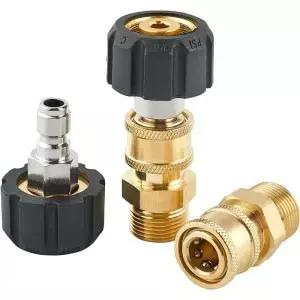 고압 세척기 어댑터 세트 커플러 M2214mm/15mm 1/4 퀵 커넥트 스위블 액세서리 물 호스용