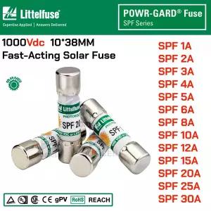 리틀퓨즈 1000V 고속 작동 태양광 퓨즈 SPF 1A 2A 3A 4A 5A 6A 8A 10A 12A 15A 20A 25A 30A 10x38MM 고전압