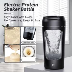 새로운 650ml USB 전기 휴대용 유장 단백질 셰이커 병 완전 자동 교반 컵 충전식 체육관 BA 무료 칵테일 블