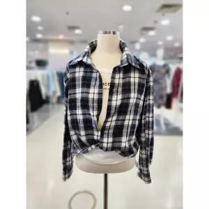 멜로디가든 여성 볼레로 숏 체크 셔츠 M26S2B133