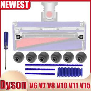 다이슨 V6 V7 V8 V10 V11 V15 용 플러시 스트립 및 밑창 휠, 소프트 롤러 클리너 헤드 스트립 펠트 스트립 교체 부품