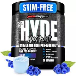 ProSupps Mr Hyde Max 펌프 운동 전 파우더 자극 없는 후 혈류 근육량 및 지구력 지원 카페인 산화질소