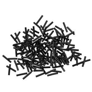 FOCMKEAS 40 PCS 열수축 튜브 6MM(0.24인치) 다이아 35MM(1.38인치) 길이 2:1 비율 와이어 커넥터 키트 랩 배치 수축 처리용 방수 직조기 건 전기 테이프 폴리올레핀 블랙