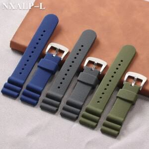 세이코 No.용 22mm 고무 실리콘 시계 밴드 5 SKX009 Prospex 워터 고스트 통조림 남성용 스포츠 방수 손목
