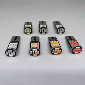 자동차 돔 독서 번호판 전구 신호 램프 액세서리 W5W T10 LED 조명 26SMD 밝은 6000K Canbus 2 개