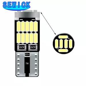 100Pcs T10 W5W 194 501 Led Canbus 오류 없음 자동차 인테리어 조명 T10 26SMD 4014 칩 흰색 악기 통관 조