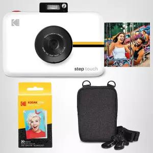 코닥 스텝 터치 1 300만 화소 디지털 카메라 및 3.5 LCD 터치스크린(화이트) Go 번들 포함 인스턴트 프린터