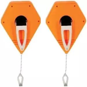 Zimpty 2PCS 케손 P100 옥토가날 초크 라인 릴(초크 미포함) 1.5mm 스트링 2-4온스 용량 100피트(2피트)