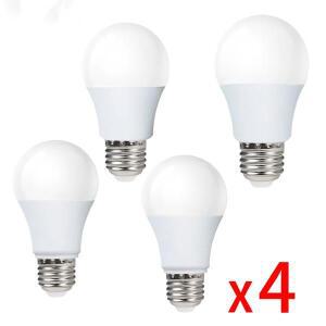 E27 LED 전구 램프, AC 220V, SMD2835, 3W, 6W, 9W, 12W, Lampada 거실, 가정 실내 봄빌라, 4 개