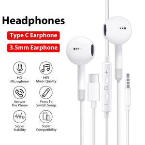 For iPhone 15 Pro Max Xiaomi Mi Lite 용 C 형 유선 헤드폰 Samsung Huawei Redmi iPad Eorbud 헤드셋 3.5