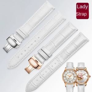 Tissot Cartier DW 화이트 스트랩 12m 14mm 20mm 로즈 골드 메탈 시계 버클  가죽 여성 밴드