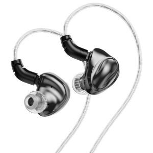 TRN 돌핀 LCP 다이어프램 하이파이 IEM 헤드폰 10mm 듀얼 마그네틱 회로 다이나믹 드라이버 리퀴드 메탈 이