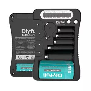 Dlyfull 배터리 테스터 AAA C D 9V CR2032 CRV3 CRP2 1.5V/3V 버튼 셀 LCD 디스플레이 범용 체커 1개 포함