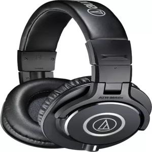 오디오 테크니카 ATH-M40x 프로페셔널 스튜디오 모니터 헤드폰 블랙 최첨단 엔지니어링 90도 회전 이어컵
