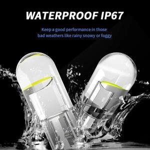 10pcs 자동차 LED T10 W5W Canbus 유리 COB 독서 돔 램프 마커 웨지 번호판 전구 168 194 192 DC 12V 화이