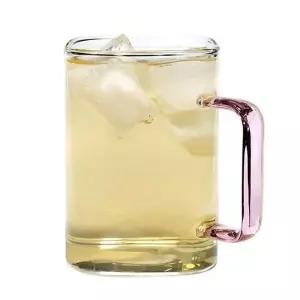 swK 물컵 핑크 마시피렌체 550ML 머그잔 커피잔 유리 찻잔 예쁜컵 찻찬