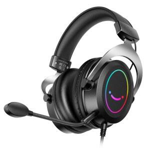 다이나믹 RGB/MIC/인라인 제어 기능을 갖춘 FIFINE 게이밍 헤드셋, 울트라 소프트 메모리 폼 이어 패드, PC PS4 PS5 Xbox 노트북용 -H3