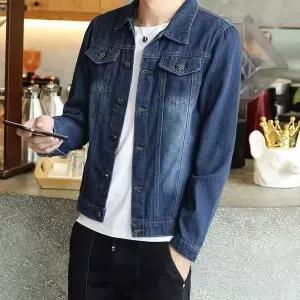 빈티지 남성 청자켓 스티치 포인트 봄가을 패션코디 남자청자켓