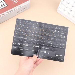 풀 사이즈 러시아어 키보드 스티커, 알파벳 레이아웃 스티커 키 노트북 데스크탑 PC 커버, 1PC