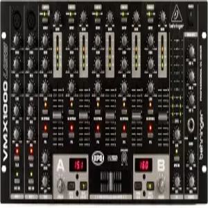 Behringer Pro 믹서 VMX1000USB 프로페셔널 7채널 랙 마운트 DJ 믹서(USB/Audio 인터페이스 포함) 검은색