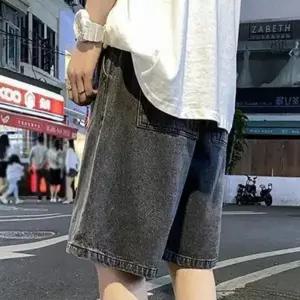 [하프클럽/]밴딩 5부 팬츠 와이드 청 반바지 버뮤다 데님