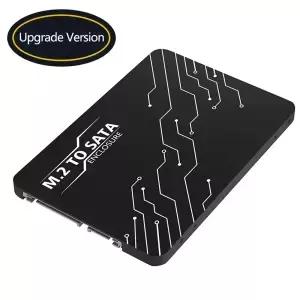 어댑터 변환기 M.2 SATA SSD B 키-SATA3.0 2.5인치 인클로저 7mm 알루미늄 케이스 블랙 박스 2230 2242