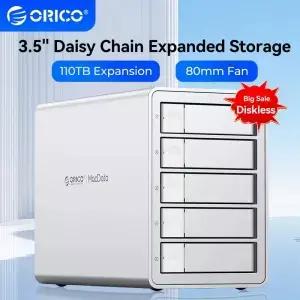 ORICO 5/4베이 DAS 10Gbps 2.5 /3.5 SATA HDD 도킹 스테이션 SSD 외장 케이스 하드 드라이브 타입 C 150W