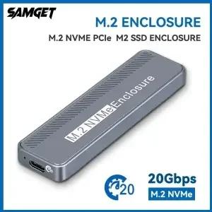 USB 3.2 C 타입 NVME SSD 인클로저 2230 2242 2260/2280 M B 키 외장 케이스 B용 20Gbps M.2