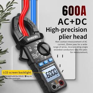SNAKOL 클램프 미터 멀티 AC/DC 전압 6000 카운트 NCV 저항 커패시터 도구